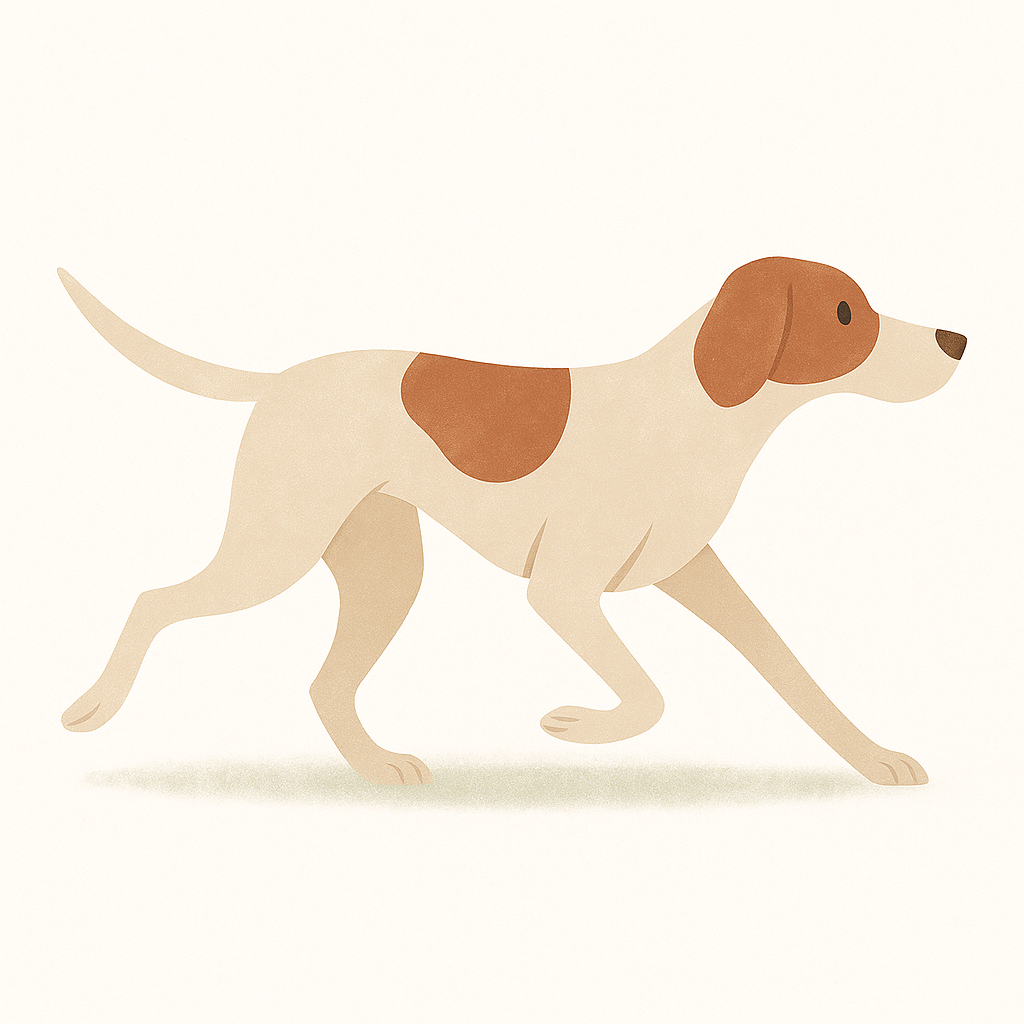 Cartoon image of dog moving