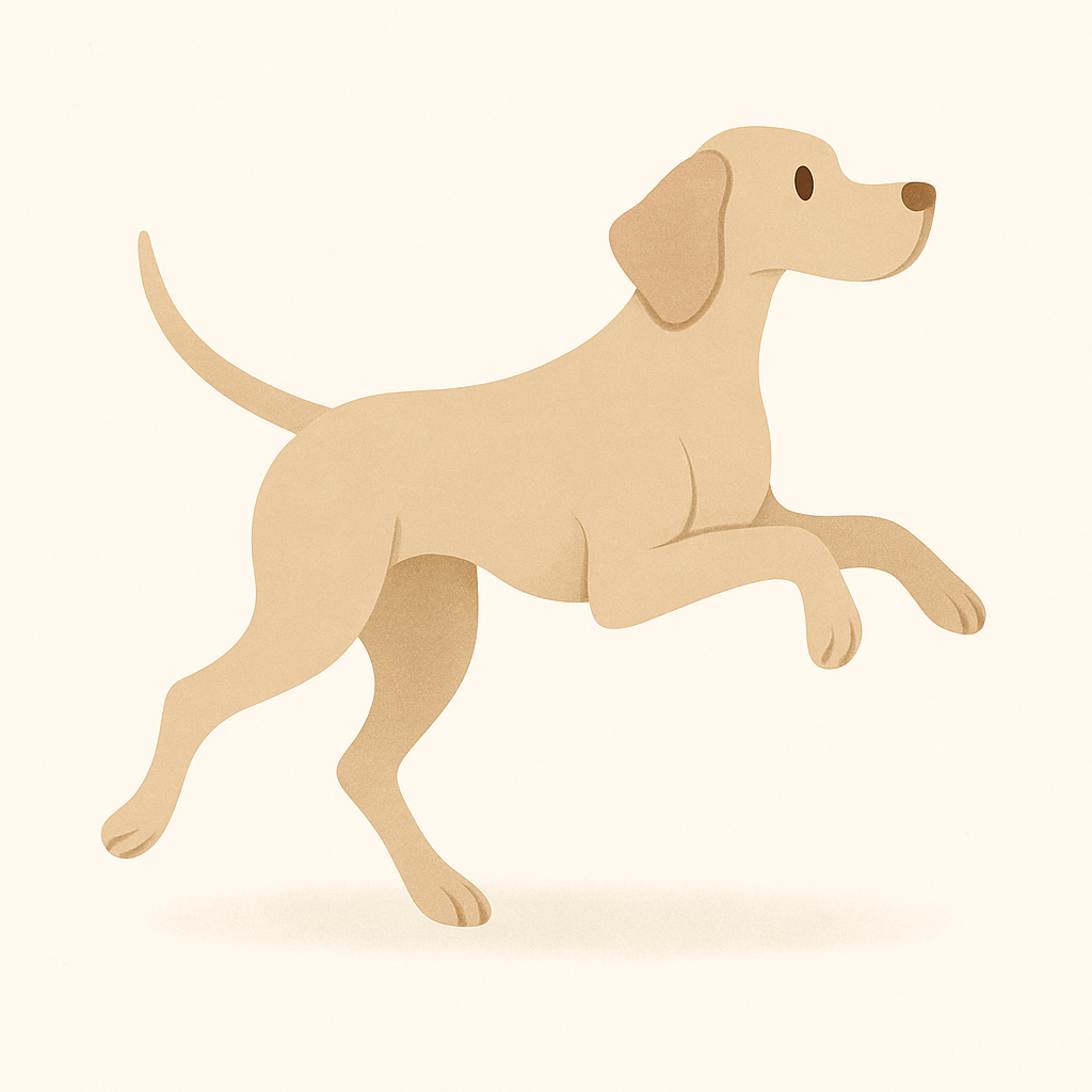 Cartoon Dog Prancing